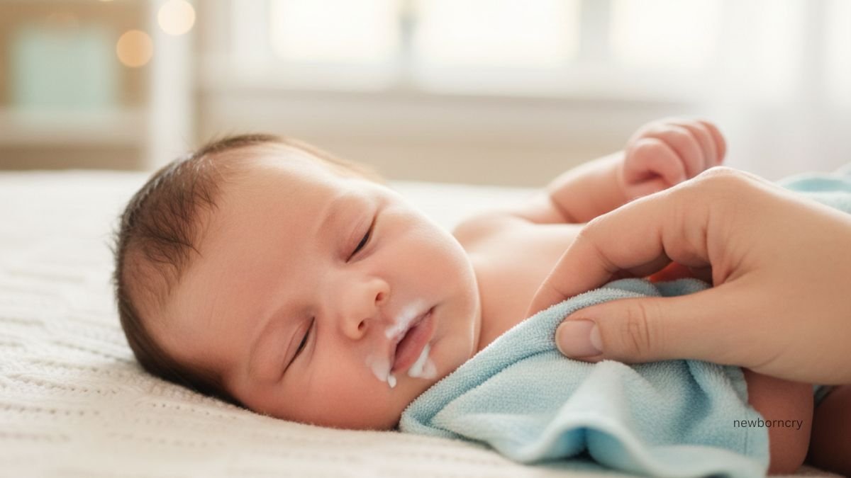 Newborn Baby Spitting Up Milk After Feeding