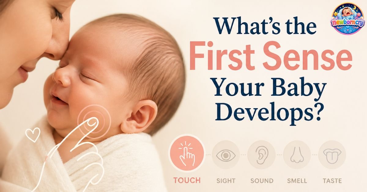 What is the first sense a baby develops